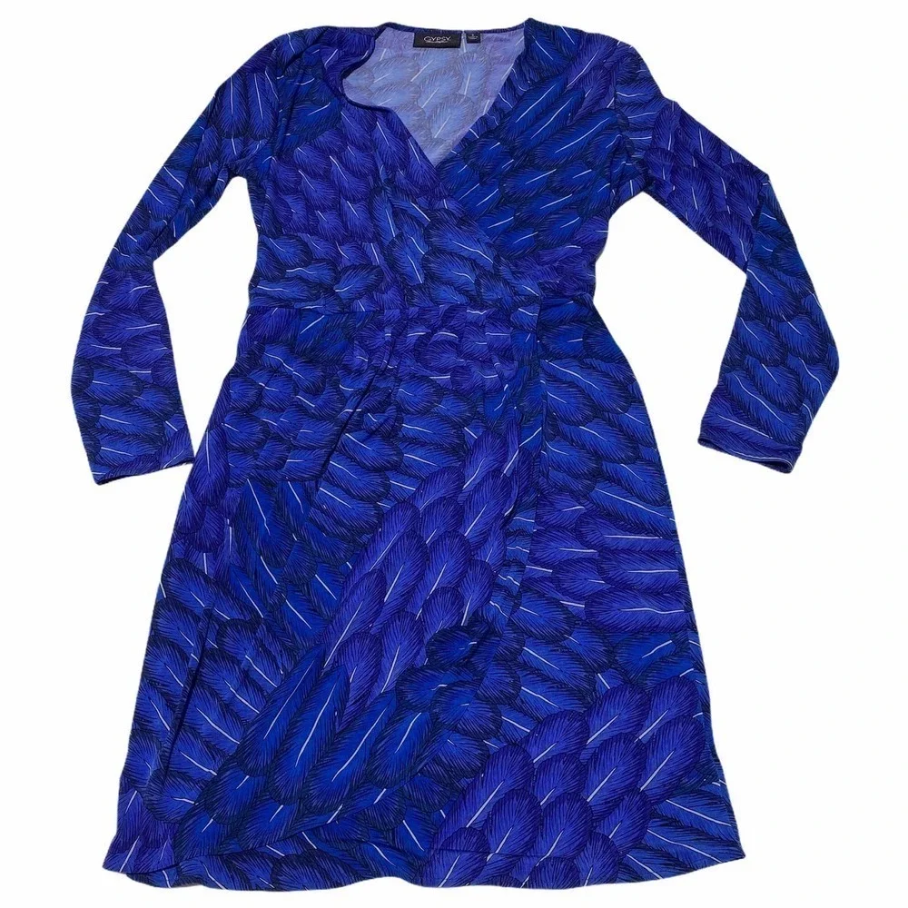Gypsy Mara Hoffman Feather Faux Wrap Dress Small